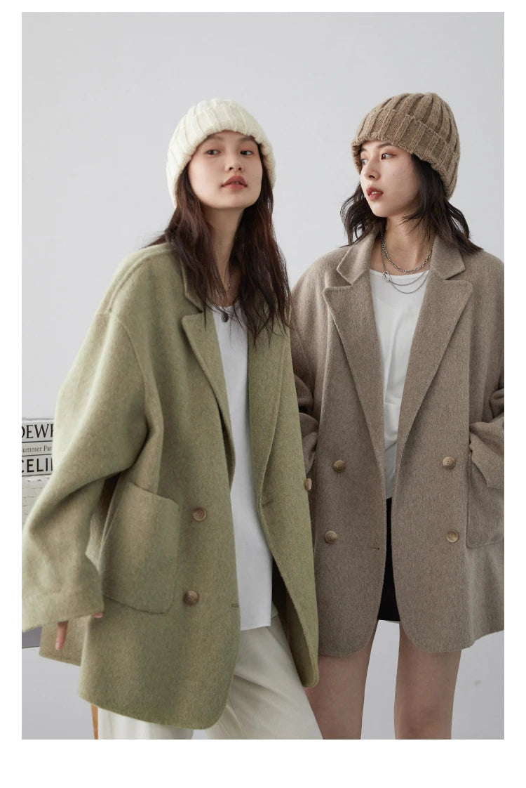 Woolen Coats Loose Casual