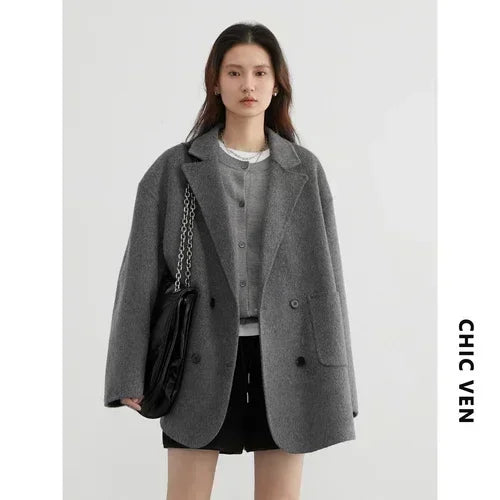 Woolen Coats Loose Casual