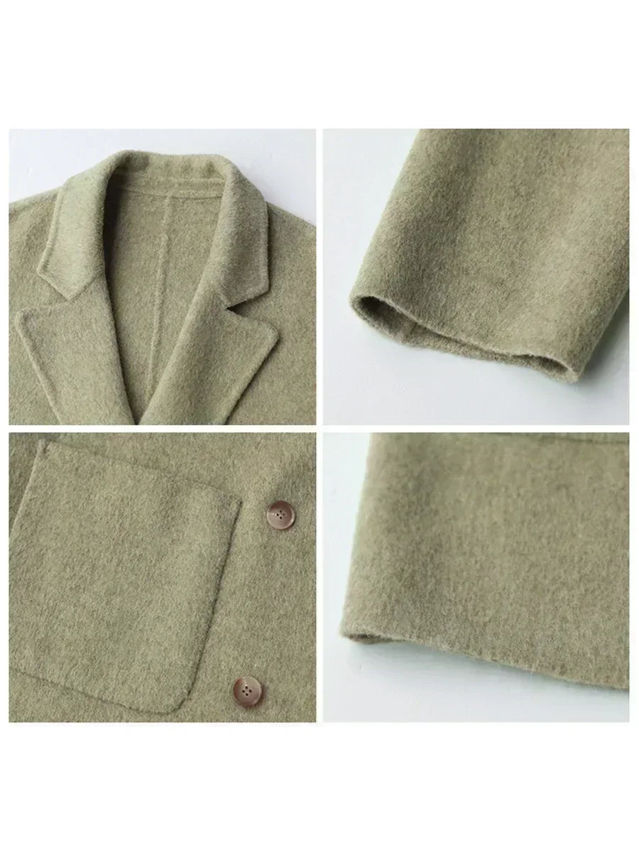 Woolen Coats Loose Casual