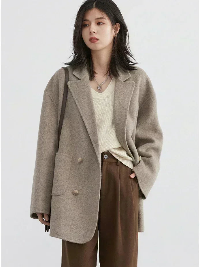 Woolen Coats Loose Casual