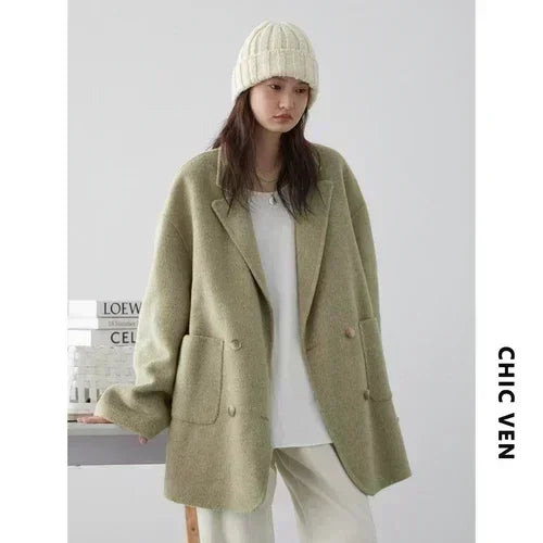 Woolen Coats Loose Casual