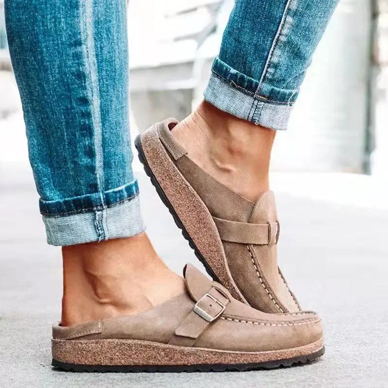 Cork Clogs Sandals With Adjustable Buckle