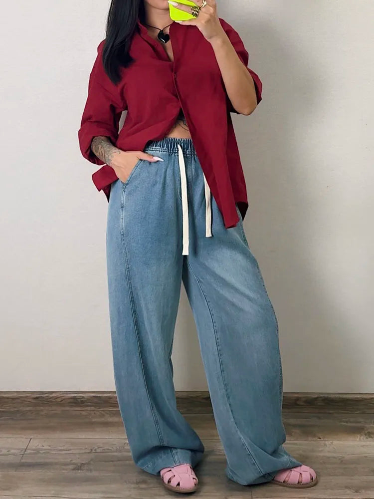 Jeans Straight High Waist