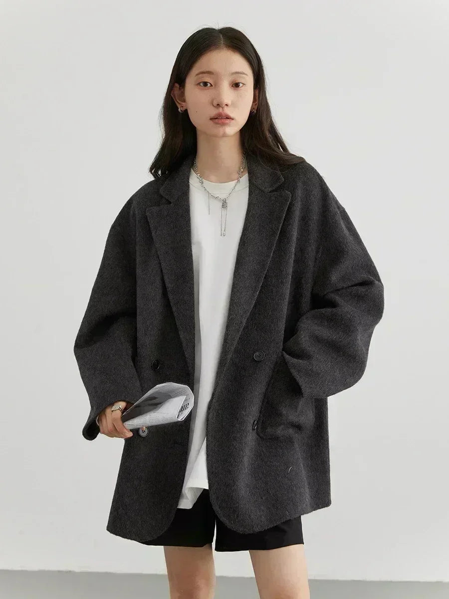Woolen Coats Loose Casual