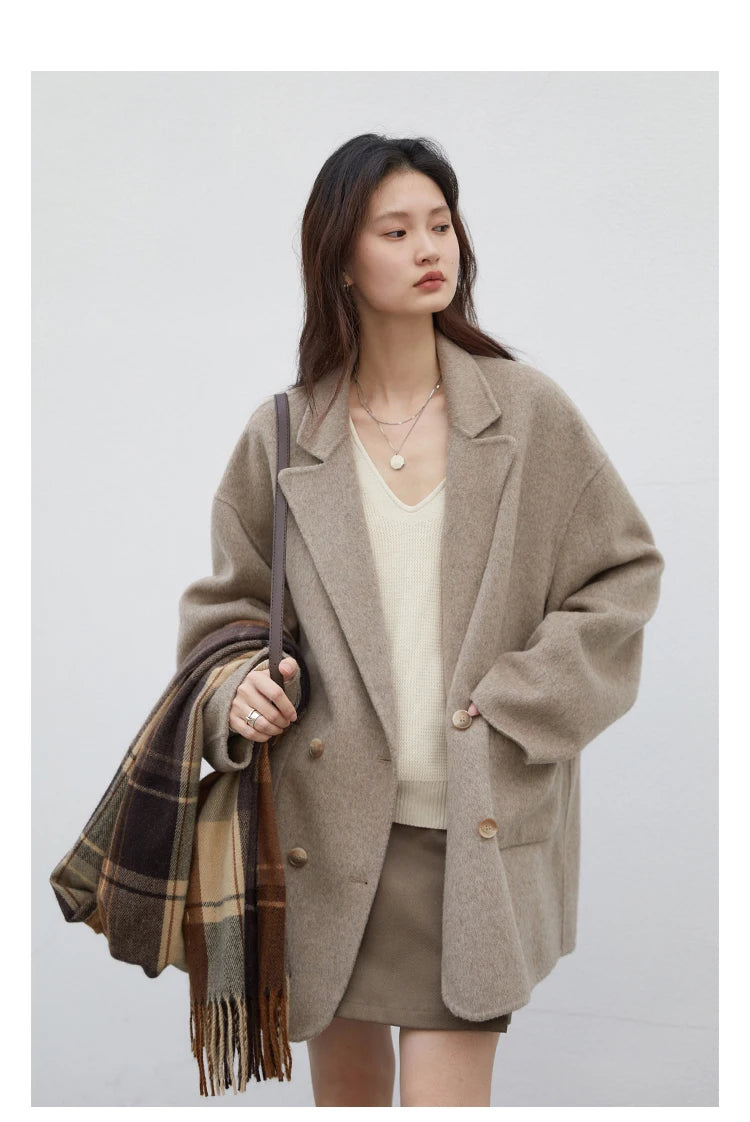 Woolen Coats Loose Casual